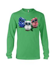 Load image into Gallery viewer, Lovely Phone Case Three Owl With US Flag Gift For Owl Lovers Unisex Long Sleeve
