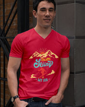 Load image into Gallery viewer, I'm Retired Skiing Is My Job Mountainous Terrain Guys V-Neck
