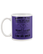 Load image into Gallery viewer, A Spoiled Wife Of An October Grumpy Old Man Birthday Meaningful Gift Mug
