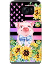 Load image into Gallery viewer, Pig America Flag Sunflower Special Custom Design Phone case
