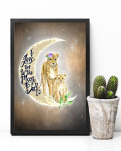 Load image into Gallery viewer, Gift For Daughter With Lovely Message Love You To The Moon And Back Vertical Poster
