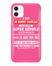 Load image into Gallery viewer, Je Suis Un Homme Chanceux J'ai Line Femme Custom Design Je Suis Son Roi Phone case
