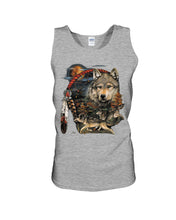 Load image into Gallery viewer, Native Wolf Gift For Wolf Lovers Unisex Tank Top
