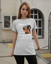 Load image into Gallery viewer, Betty Boop February Girl Living My Best Life Birthday Meaningful Gift Guys Tee

