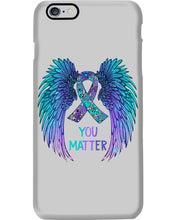 Load image into Gallery viewer, You Matter Ribbon Awareness With Angel Wings Phone case
