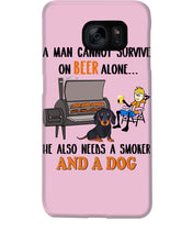 Load image into Gallery viewer, A Man Loves Beer And Dachshund Gift For Dog Lovers Phone case
