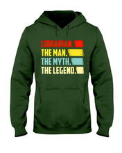 Load image into Gallery viewer, Vintage Funny Librarian The Man The Myth The Legend Gift For Friends Hoodie

