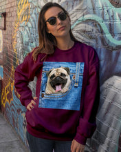 Load image into Gallery viewer, baby Pug In Denim Pocket Gift For Dog Lovers Sweatshirt
