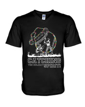 Load image into Gallery viewer, Baseball Catching The Holiday Spirit Gift For Baseball Players Guys V-Neck
