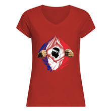 Load image into Gallery viewer, Corse Super Hero Flag Patriot Gift For Men Ladies V-Neck
