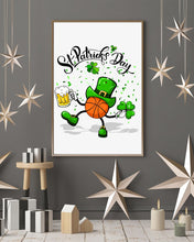 Load image into Gallery viewer, Basketball Saint Patrick's Day Gift For Basketball Lovers Vertical Poster
