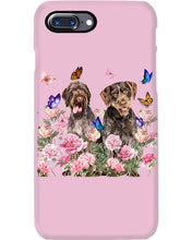 Load image into Gallery viewer, German Wirehaired Pointer With Peonies Gift For Dog Lovers Phone case
