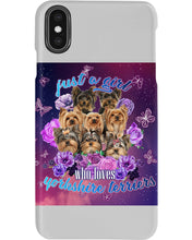 Load image into Gallery viewer, A Girl Loves Yorkshire Terrier Gift For Dog Lovers Phone case
