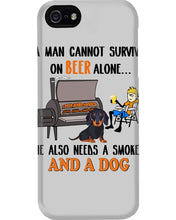 Load image into Gallery viewer, A Man Loves Beer And Dachshund Gift For Dog Lovers Phone case

