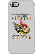 Load image into Gallery viewer, Never Underestimate A 60 Year Old Man Can Play A Guitar Phone case
