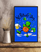 Load image into Gallery viewer, Basketball Saint Patrick's Day Gift For Basketball Lovers Vertical Poster
