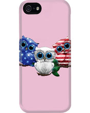 Load image into Gallery viewer, Lovely Phone Case Three Owl With US Flag Gift For Owl Lovers Phone case
