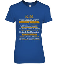 Load image into Gallery viewer, Kim Custom Name Gift A Warrior's Mentality With A Poet's Soul Ladies Tee
