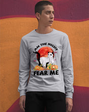 Load image into Gallery viewer, I Am The Night Fear Me Ghost Cat Gift For Cat Lovers Unisex Long Sleeve

