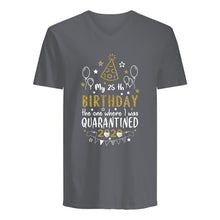 Load image into Gallery viewer, Vintage Funny My 45th Birthday The One Where I Was Quarantined Guys V-Neck
