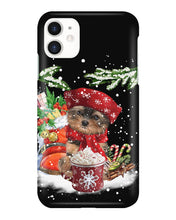Load image into Gallery viewer, Yorkshire Terrier Loves Drinking Hot Latte Gift For Dog Lovers Phone case
