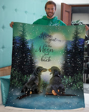 Load image into Gallery viewer, Dachshund Gift For Dog Lovers Snowy Night Together Sherpa Blanket
