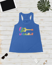 Load image into Gallery viewer, Ukulele Colorful Design Gift For Ukulele Players Ladies Flowy Tank

