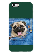 Load image into Gallery viewer, baby Pug In Denim Pocket Gift For Dog Lovers Phone case
