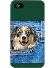 Load image into Gallery viewer, Australian Shepherd In Denim Pocket Gift For Dog Lovers Phone case
