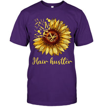 Load image into Gallery viewer, Hair Hustler Sunflower Trending Gift For Friends Guys Tee

