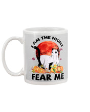 Load image into Gallery viewer, I Am The Night Fear Me Ghost Cat Gift For Cat Lovers Mug
