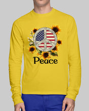 Load image into Gallery viewer, Peace Sign Sunflower Birthday Gift For Girls Unisex Long Sleeve
