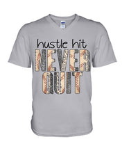 Load image into Gallery viewer, Baseball Hustle Hit Never Quit Gift For Lovers Guys V-Neck
