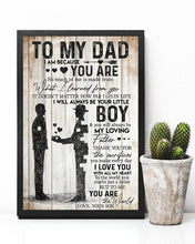Load image into Gallery viewer, To Me You Are The World Son Gift For Dad On Birthday Vertical Poster
