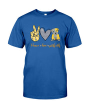 Load image into Gallery viewer, Peace Love Live  Special Custom Design For Dog Lovers Guys Tee
