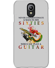 Load image into Gallery viewer, Never Underestimate A 60 Year Old Man Can Play A Guitar Phone case
