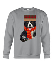 Load image into Gallery viewer, Santa Border Collie In Stock Gift For Dog Lovers Sweatshirt
