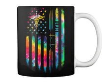 Load image into Gallery viewer, Veterinary Symbol LPN America Flag Unique Custom Design Mug
