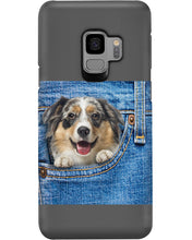Load image into Gallery viewer, Australian Shepherd In Denim Pocket Gift For Dog Lovers Phone case

