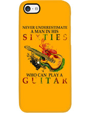 Load image into Gallery viewer, Never Underestimate A 60 Year Old Man Can Play A Guitar Phone case

