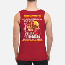 Load image into Gallery viewer, Het Moeilijkste Deel Van Mijn Werk Is Aardig Zijn Tegen Mensen Unisex Tank Top
