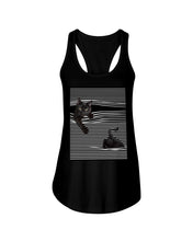 Load image into Gallery viewer, Cats In Your Horizontal Stripes Pocket Trending Gift For Cats Lovers Ladies Flowy Tank
