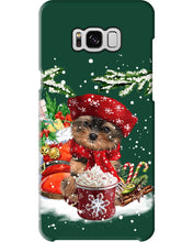 Load image into Gallery viewer, Yorkshire Terrier Loves Drinking Hot Latte Gift For Dog Lovers Phone case
