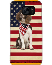 Load image into Gallery viewer, Lovely Phone Case With US Flag Gift For Spaniel Lovers Phone case
