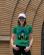Load image into Gallery viewer, UFA Dinosaur T Rex Sky Full Of Stars Ladies Tee
