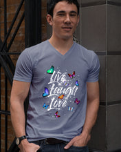 Load image into Gallery viewer, Butterfly Live Laugh Love Gift For Lover Guys V-Neck
