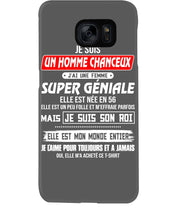 Load image into Gallery viewer, Je Suis Un Homme Chanceux J'ai Line Femme Custom Design Je Suis Son Roi Phone case
