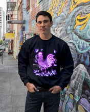 Load image into Gallery viewer, Chicken Purple Butterflies Gift For Chicken Lovers Sweatshirt
