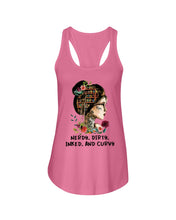 Load image into Gallery viewer, Nerdy Dirty Inked And Curvy Funny Gift For Friends Ladies Flowy Tank
