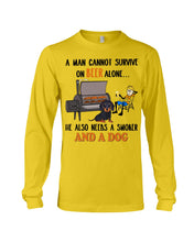 Load image into Gallery viewer, A Man Loves Beer And Dachshund Gift For Dog Lovers Unisex Long Sleeve
